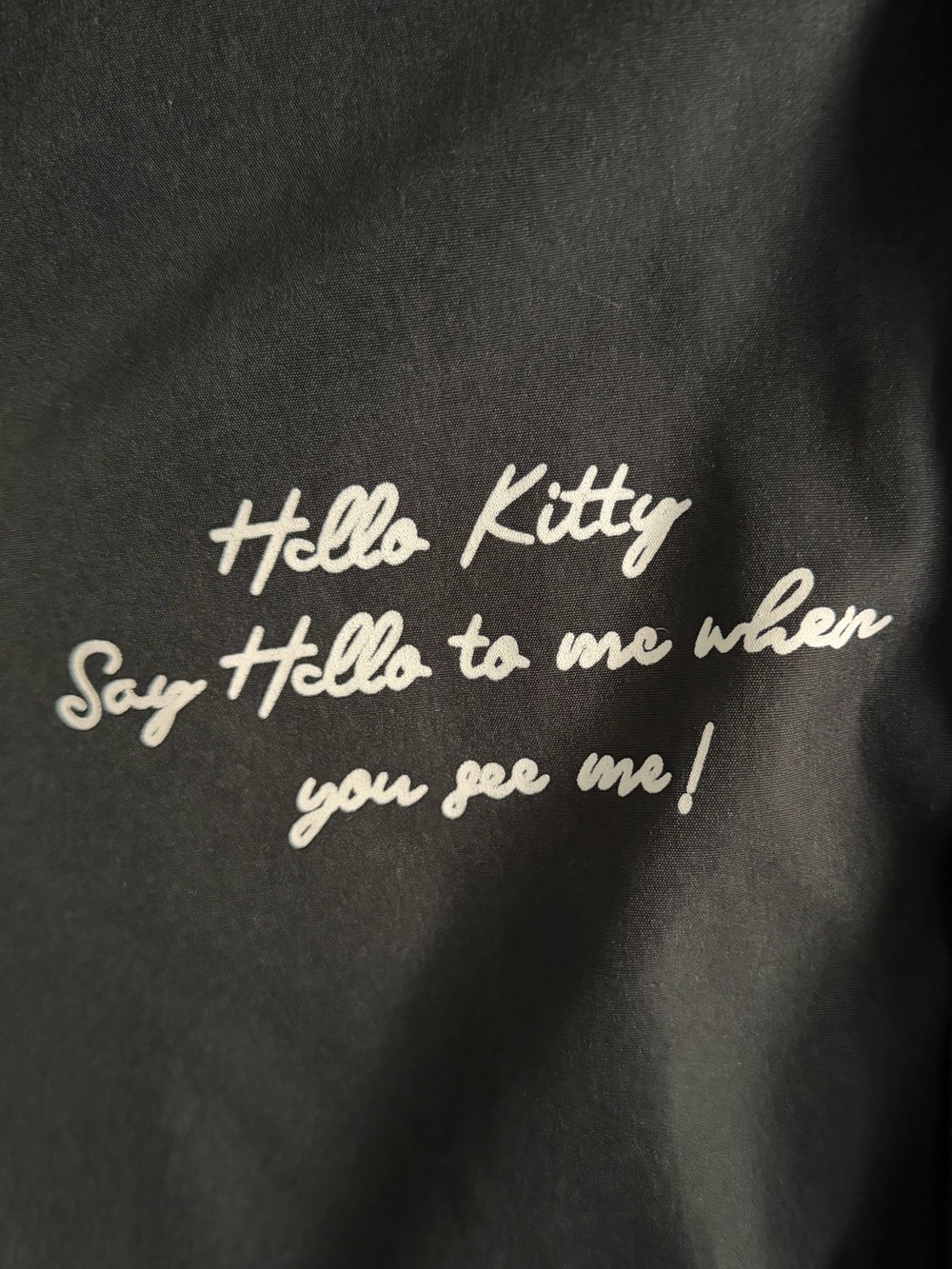 Hello Kitty x DonSmoke Black and White Varsity Jacket with Skull Graphic M/L - Picture 4 of 5